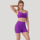 Scoop Neck Sports Bra with Adjustable Spaghetti Straps Removable Padding Stretch Fabric for Low Impact Activity