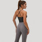 Scoop Neck Racerback Tank Top with Handkerchief Hem and Built-In Shelf Bra for Low Impact Activity