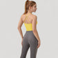 Scoop Neck Racerback Tank Top with Handkerchief Hem and Built-In Shelf Bra for Low Impact Activity