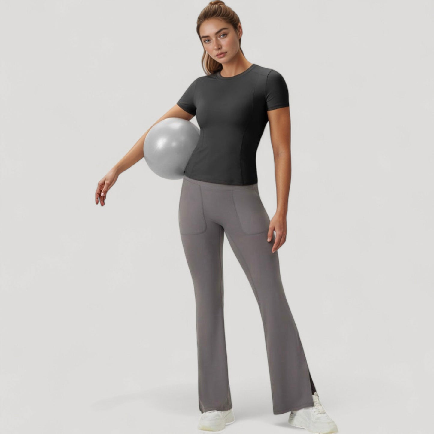 Women's Short Sleeve Performance Tee with Crew Neck and Slim Fit Stretch Fabric