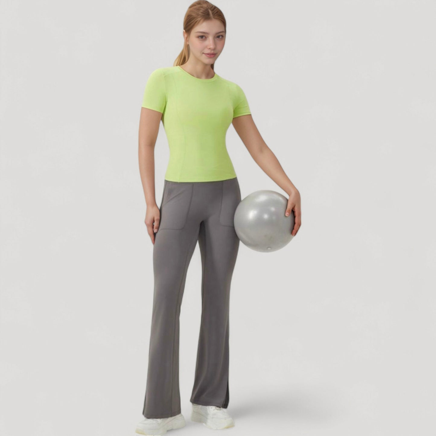 Women's Short Sleeve Performance Tee with Crew Neck and Slim Fit Stretch Fabric