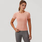 Women's Short Sleeve Performance Tee with Crew Neck and Slim Fit Stretch Fabric