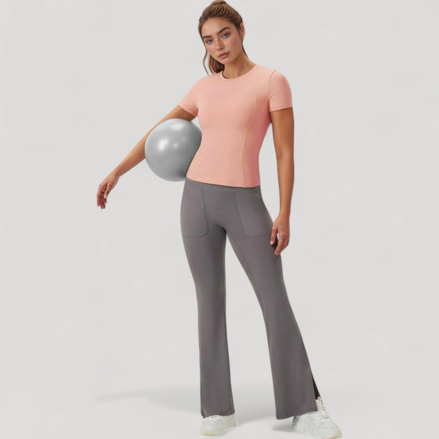 Women's Short Sleeve Performance Tee with Crew Neck and Slim Fit Stretch Fabric