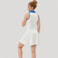 Women's Sleeveless Zip-Up Tennis Dress with Collared Neckline and Flared Hem