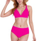 High Waist Bikini Set with Triangle Trim Details and Adjustable Straps for a Supportive and Flattering Beachwear Look