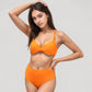 Twist Front Bikini Set with High Waist Bottoms and Adjustable Straps for a Flattering and Supportive Fit
