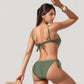 Cutout One-Piece Swimsuit with Strappy Chest Detail Adjustable Side Ties and Open Back Design
