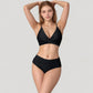 V-Neck Bikini Swimsuit with Crossover Top and High Waist Bottom