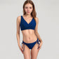 Crisscross Front Bikini Top with V-Neckline and Wide Straps for a Sleek Supportive Fit