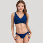 Crisscross Front Bikini Top with V-Neckline and Wide Straps for a Sleek Supportive Fit