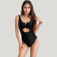 One-Piece Swimsuit with V-Wire Neckline and Front Cut-Out Waist Detail