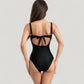 One-Piece Swimsuit with V-Wire Neckline and Front Cut-Out Waist Detail