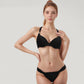 Padded Push-Up Bikini Set with Underwire Top and Twisted Low Waist Bottoms
