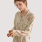Woodland Animal Pajama Set with Button-Up Long Sleeve Top and Relaxed Fit Pants