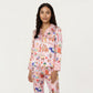 2-Piece Set Button Front Pajama Set with Playful Dog Print and Soft Silky Fabric for Relaxed Comfort