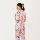 2-Piece Set Button Front Pajama Set with Playful Dog Print and Soft Silky Fabric for Relaxed Comfort