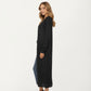 Open Front Long Knit Cardigan with Pockets and Ribbed Trim