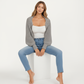 Open Front Long Sleeve Knit Shrug Cardigan with Cropped Fit