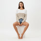 Long Sleeve Striped Knit Pullover Sweater with Relaxed Fit and Ribbed Hem
