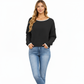 Long Sleeve Crew Neck Knit Pullover Sweater with Contrast Trim
