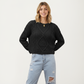 Long Sleeve Cable Knit Pullover Sweater with Textured Pattern