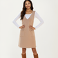 Sleeveless V-Neck Shift Dress with Front Patch Pockets