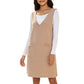Sleeveless V-Neck Shift Dress with Front Patch Pockets