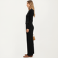 2-Piece Set Long Sleeve Button Front Top and Wide Leg Pants
