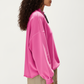 Long Sleeve Crew Neck Pullover Top with Relaxed Fit and Ribbed Cuffs