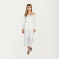 2-Piece Set Long Sleeve Gathered Neckline Top and Relaxed Fit Pants Pajama Set in Lightweight Fabric