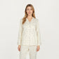 2-Piece Set Long Sleeve Button Front Top and Relaxed Fit Pants Pajama Set with Floral Print