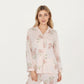 2-Piece Set Long Sleeve Button Front Pajama Top with Matching Relaxed Fit Pants Floral Print Sleepwear