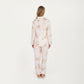 2-Piece Set Long Sleeve Button Front Pajama Top with Matching Relaxed Fit Pants Floral Print Sleepwear