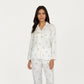 2-Piece Set Long Sleeve Sleep Shirt with Floral Pattern and Coordinating Lounge Pants