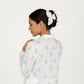 2-Piece Set Long Sleeve Sleep Shirt with Floral Pattern and Coordinating Lounge Pants