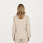2-Piece Set Button Front Pajama Top with Contrast Piping and Relaxed Fit Pants