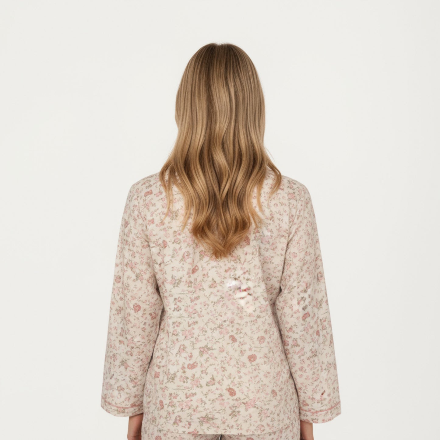 2-Piece Set Button Front Floral Print Pajama Top with Notched Collar and Relaxed Pants