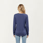 Long Sleeve V-Neck Top with Ruched Side Detailing