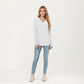 Long Sleeve V-Neck Top with Ruched Side Detailing