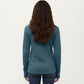 Long Sleeve Button-Front Scoop Neck Top with Textured Knit Design