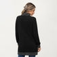 Long Sleeve Cowl Neck Top with Contrast Cuffs and Hem