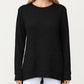 Long Sleeve Oversized Pullover Top with High-Low Hem and Relaxed Fit