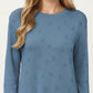 Long Sleeve Oversized Pullover Top with High-Low Hem and Relaxed Fit