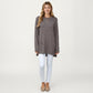Long Sleeve Oversized Pullover Top with High-Low Hem and Relaxed Fit