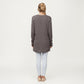Long Sleeve Oversized Pullover Top with High-Low Hem and Relaxed Fit