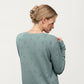 Long Sleeve Oversized Pullover Top with High-Low Hem and Relaxed Fit
