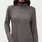 Long Sleeve Collared Knit Top with Subtle Textured Pattern and Relaxed Fit