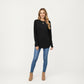 Long Sleeve Crew Neck Top with Relaxed Fit and Soft Knit Fabric