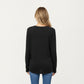 Long Sleeve Crew Neck Top with Relaxed Fit and Soft Knit Fabric