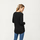 Long Sleeve Crew Neck Top with Relaxed Fit and Soft Knit Fabric